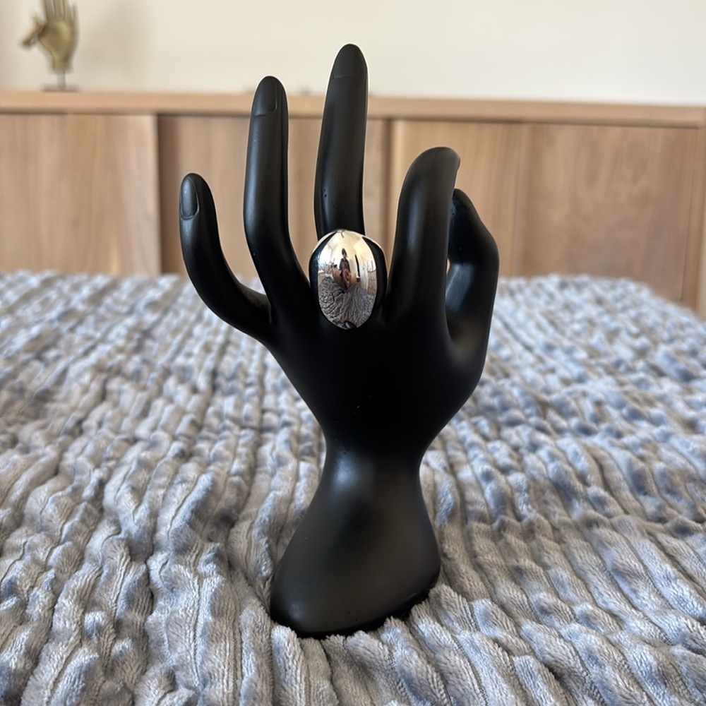 Silver tone Statement Ring